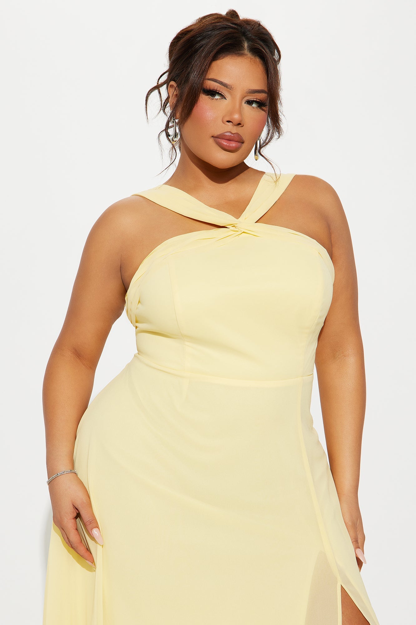 Natalie Chiffon Maxi Dress - Butter Yellow