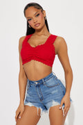 Always Dainty Bralette Top - Red