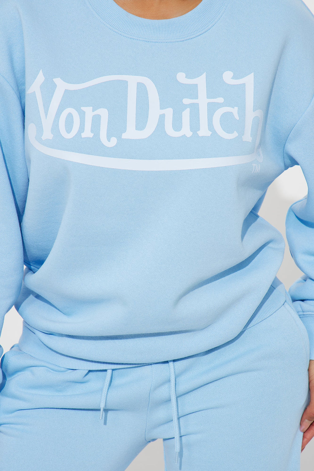Von Dutch Distressed Crewneck Sweatshirt - Blue