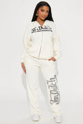 Von Dutch Classic Wide Leg Pant - Off White
