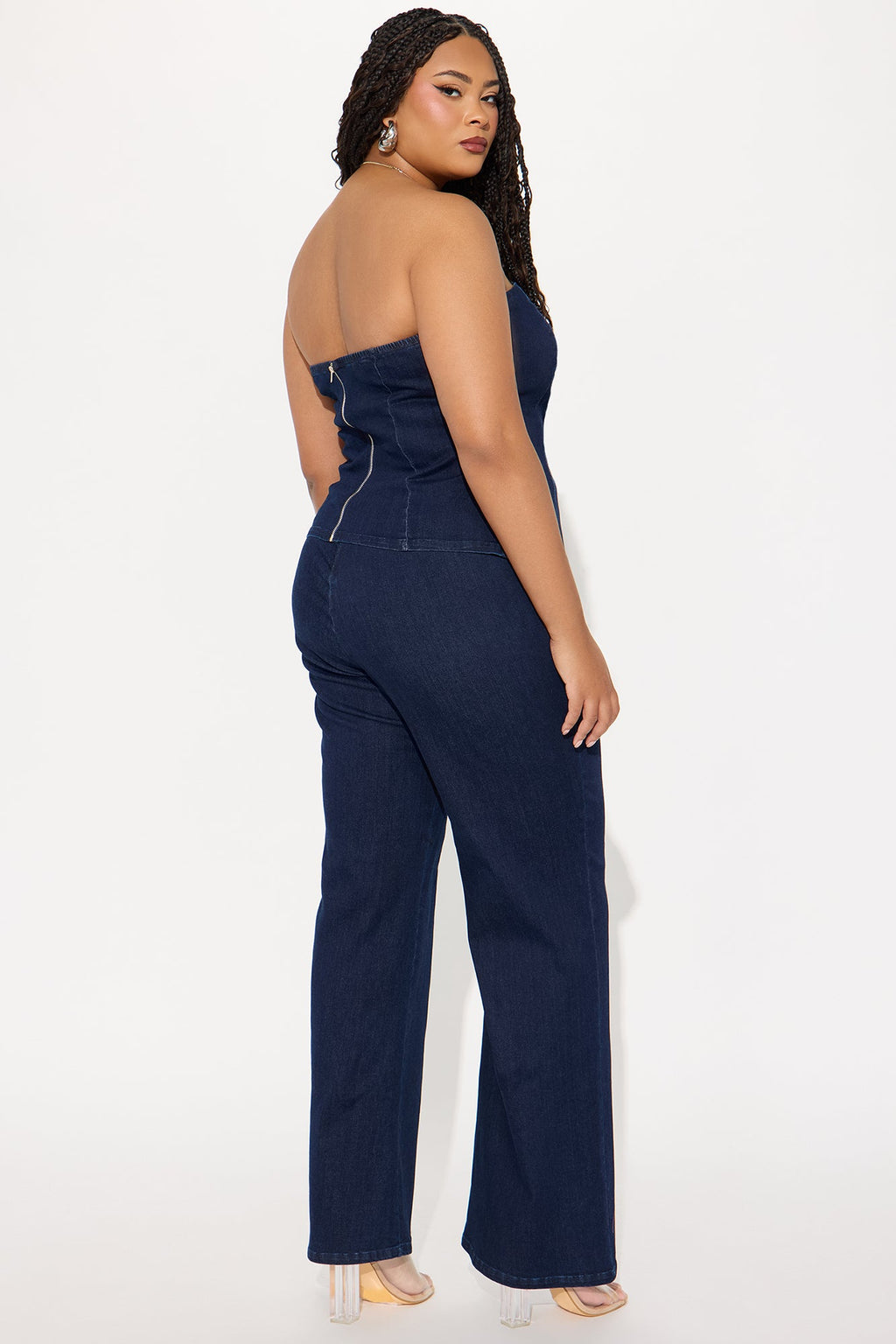 Olivia Denim Pant Set - Dark Wash
