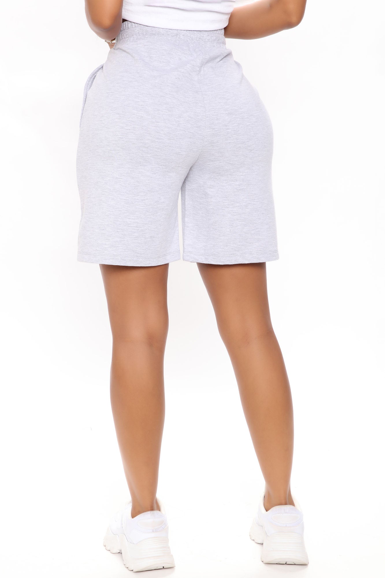 Here To Lounge Sweatshorts - Heather Grey