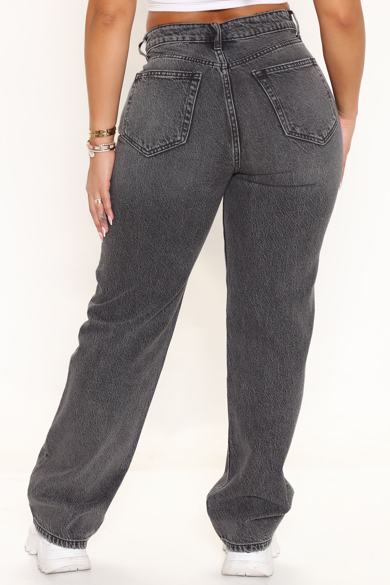 The Crossover Straight Leg Jeans - Black