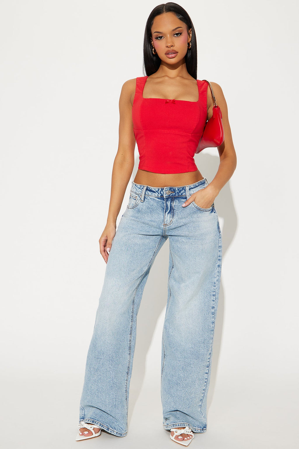 Still Going Strong Baggy Wide Leg Jeans - Light Wash