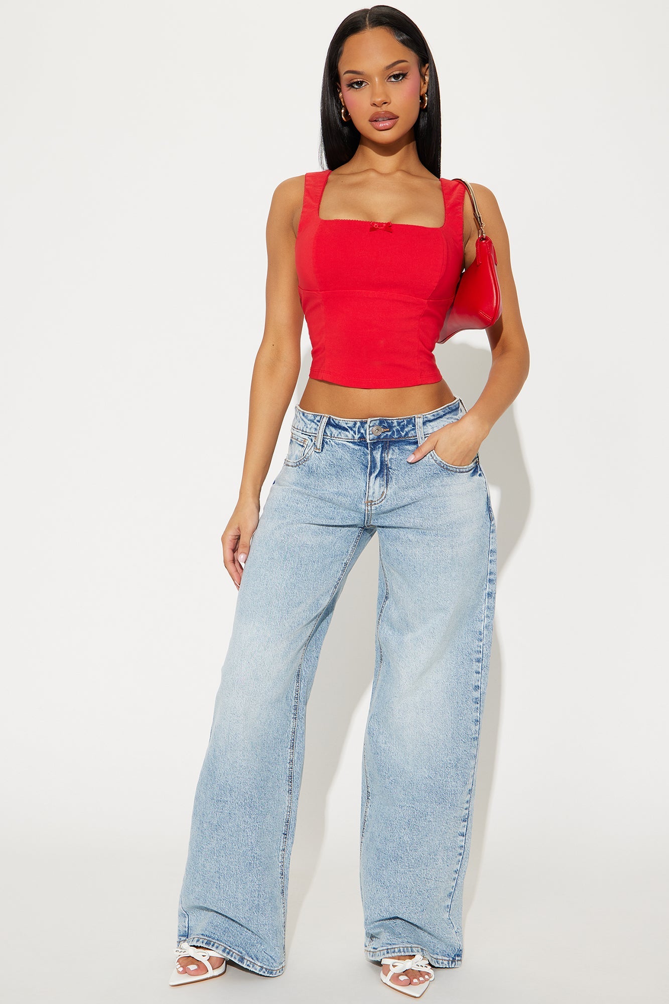 Still Going Strong Baggy Wide Leg Jeans - Light Wash