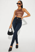 Snatch Me Tight Booty Lifter Skinny Jeans - Dark Wash