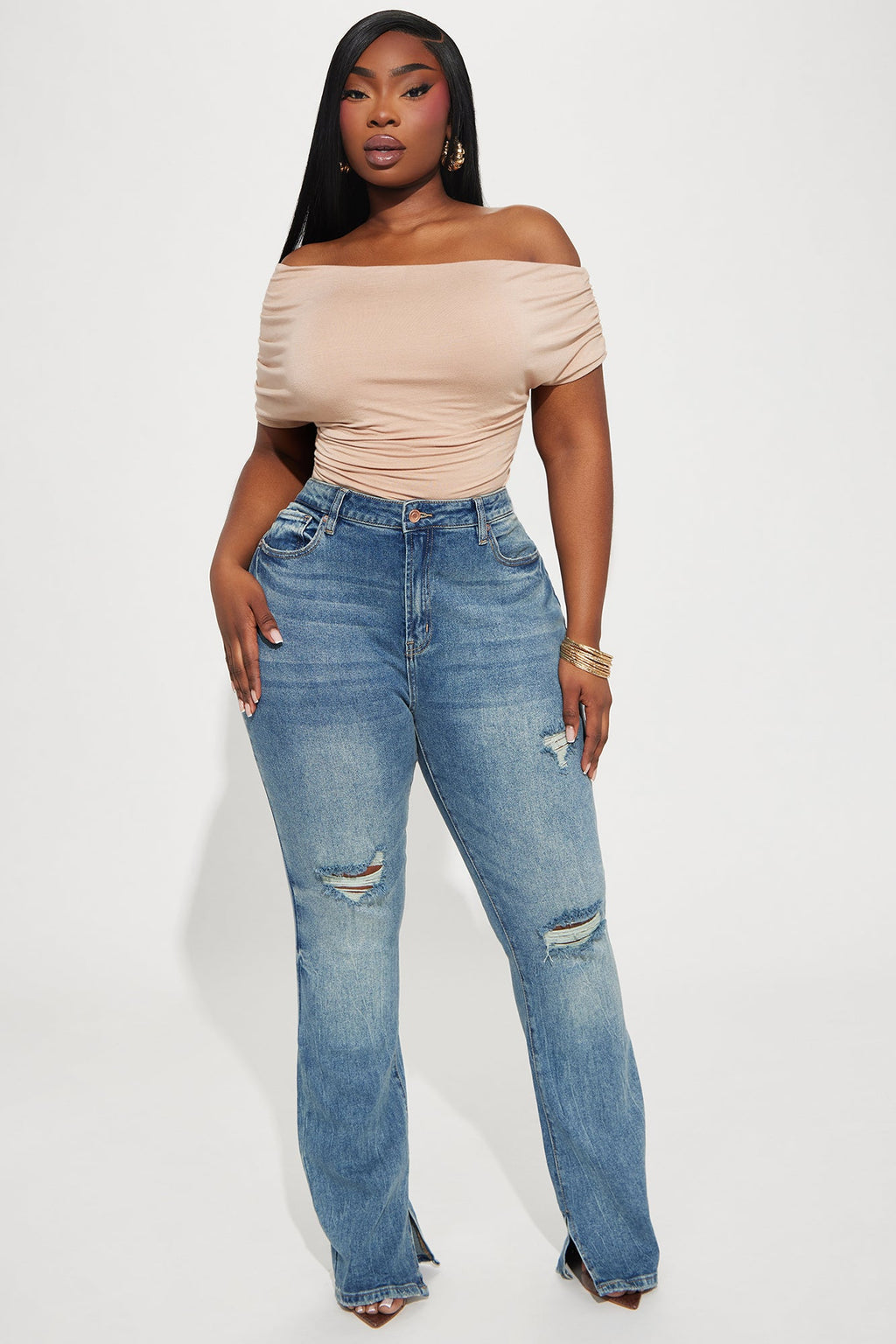 Baddest One Around Bootcut Jeans - Medium Wash