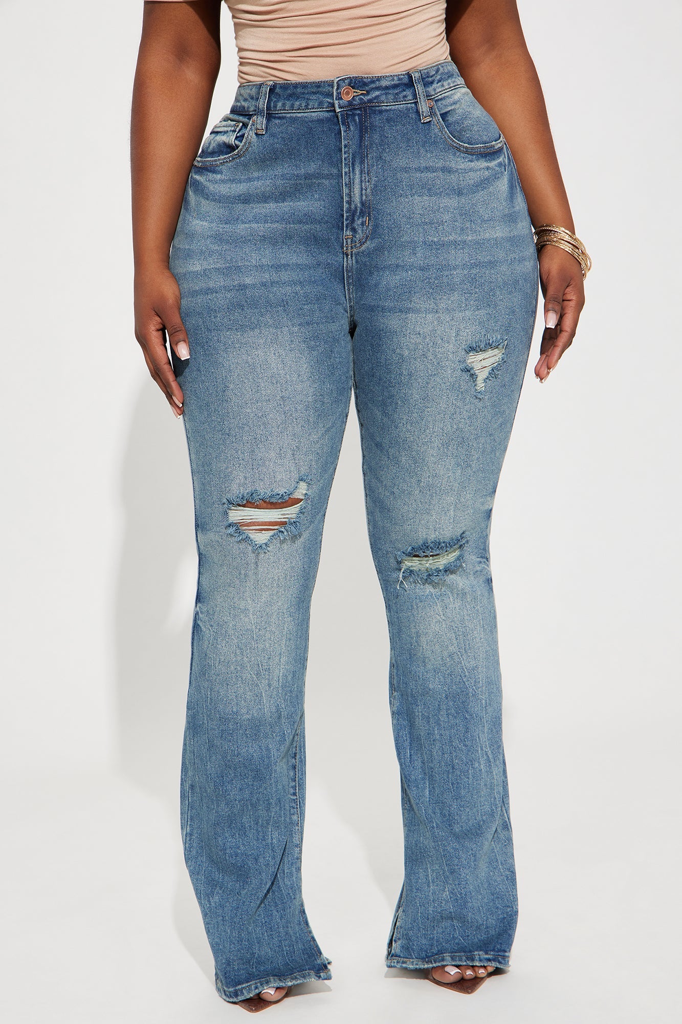 Baddest One Around Bootcut Jeans - Medium Wash