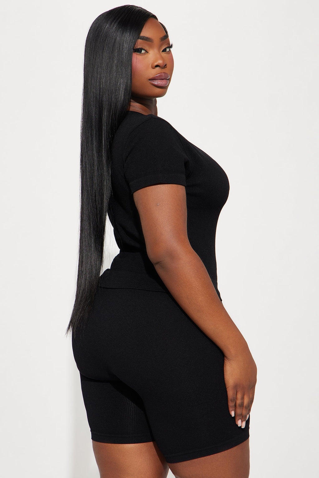 Alisa Seamless Short Set - Black