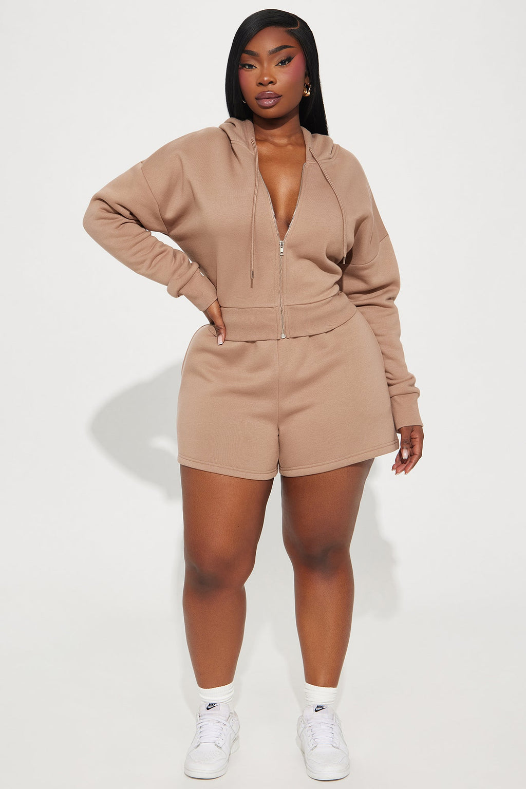 Brianna Sweatshirt Set - Mocha