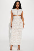 Valeria Lace Maxi Dress - White