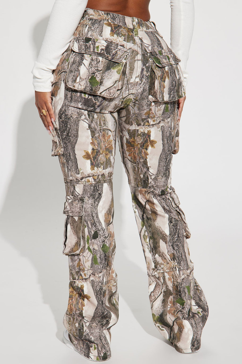 Sneak Attack Non Stretch Camo Cargo Jean - Taupe/combo