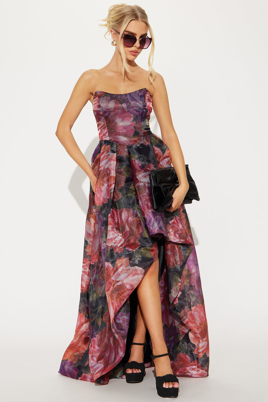 Always Admire You Taffeta Gown - Pink/combo