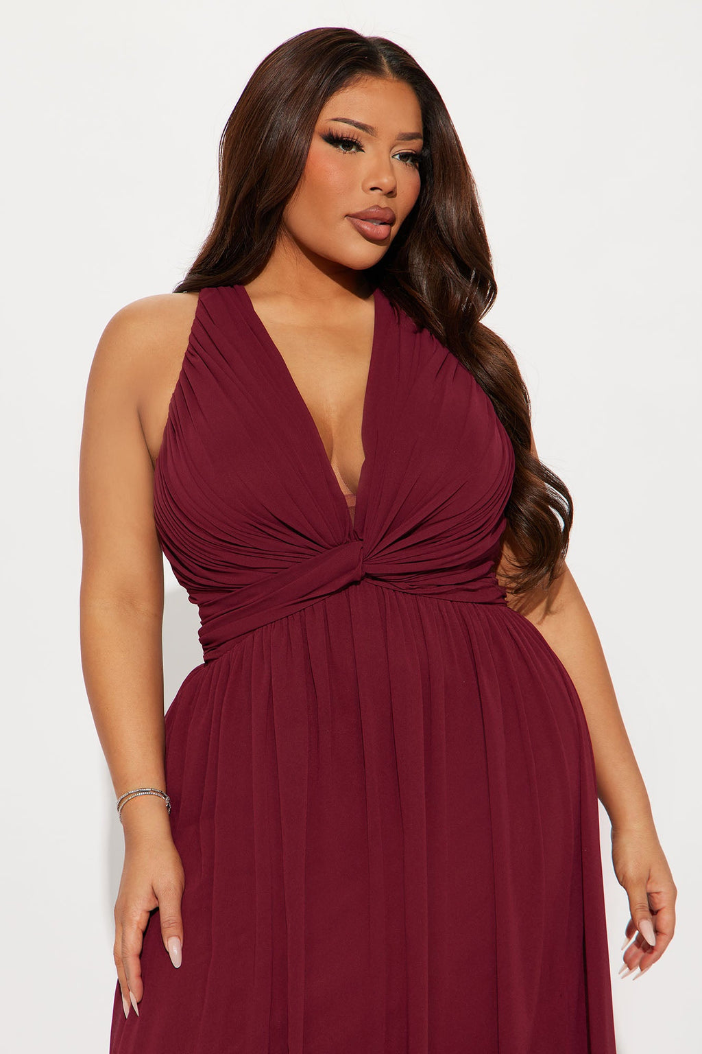 Hannah Chiffon Maxi Dress - Wine