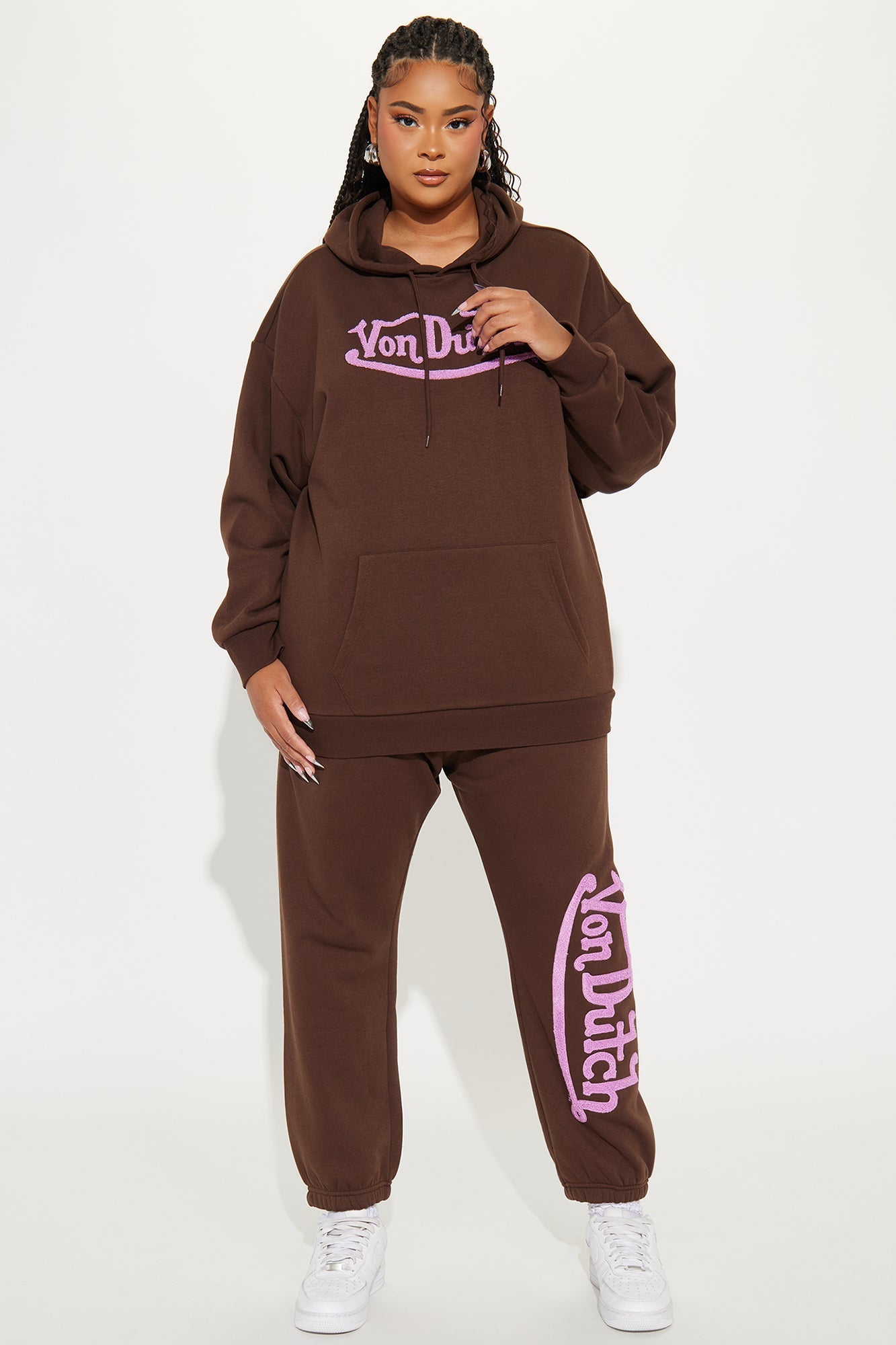 Von Dutch Patch Jogger - Brown