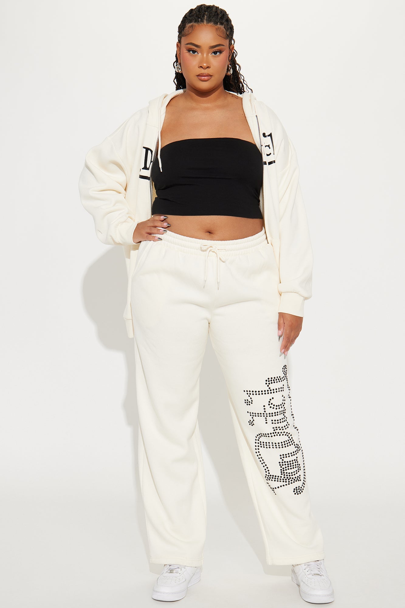 Von Dutch Classic Wide Leg Pant - Off White
