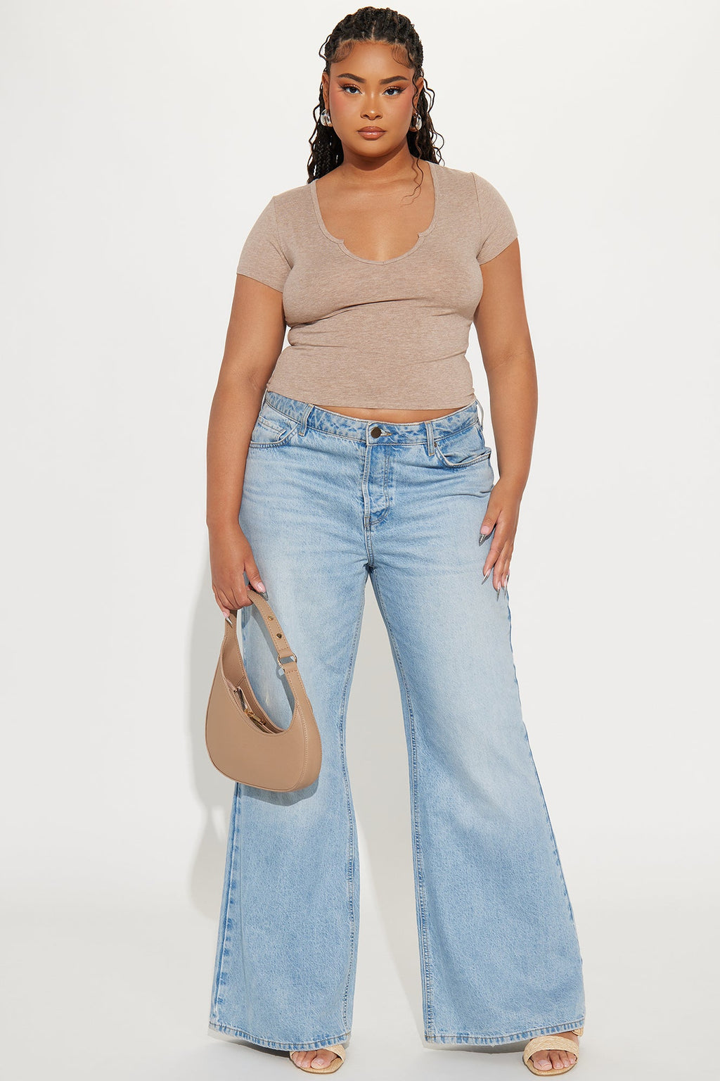 Natalie Short Sleeve Tee - Mocha