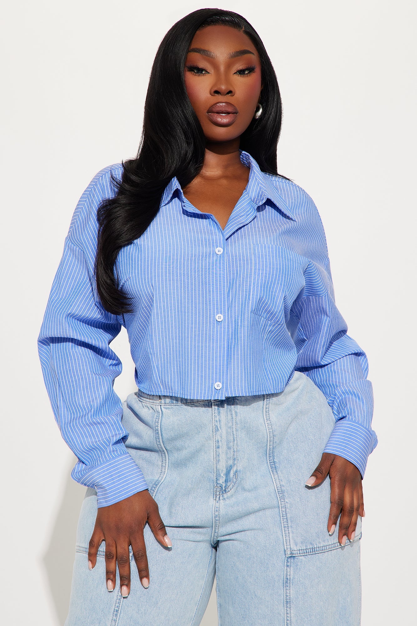 Step Away Striped Shirt - Blue/combo