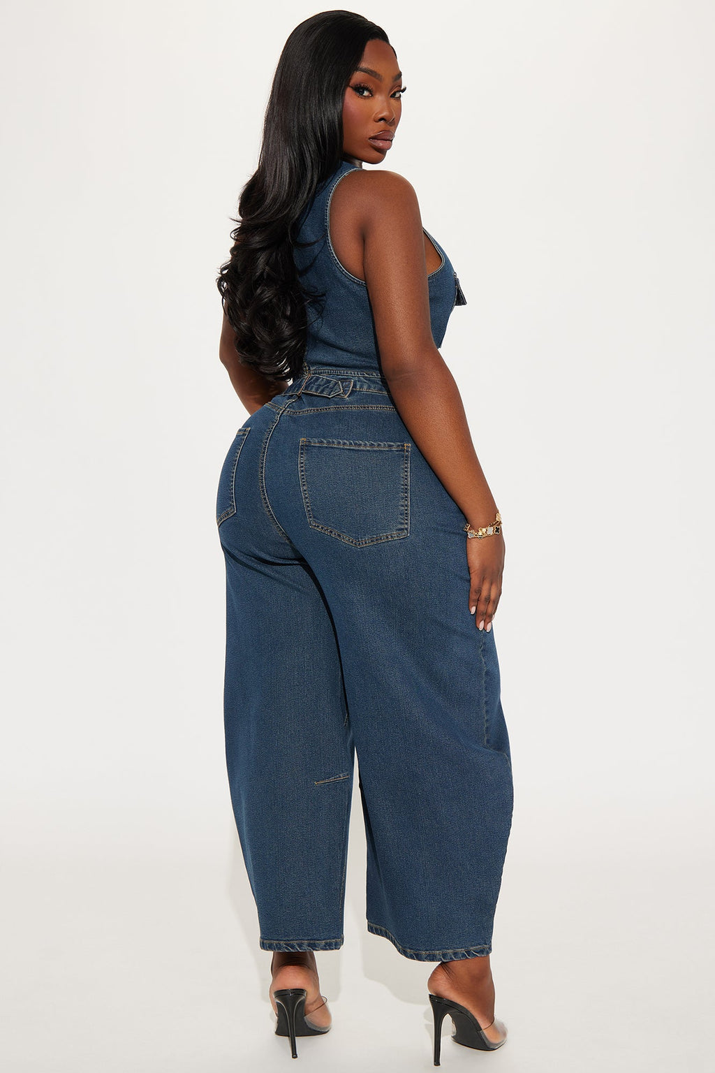 Taylor Barrel Jean Set - Dark Wash