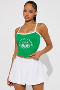 Tennis Club Cropped Cami - Green