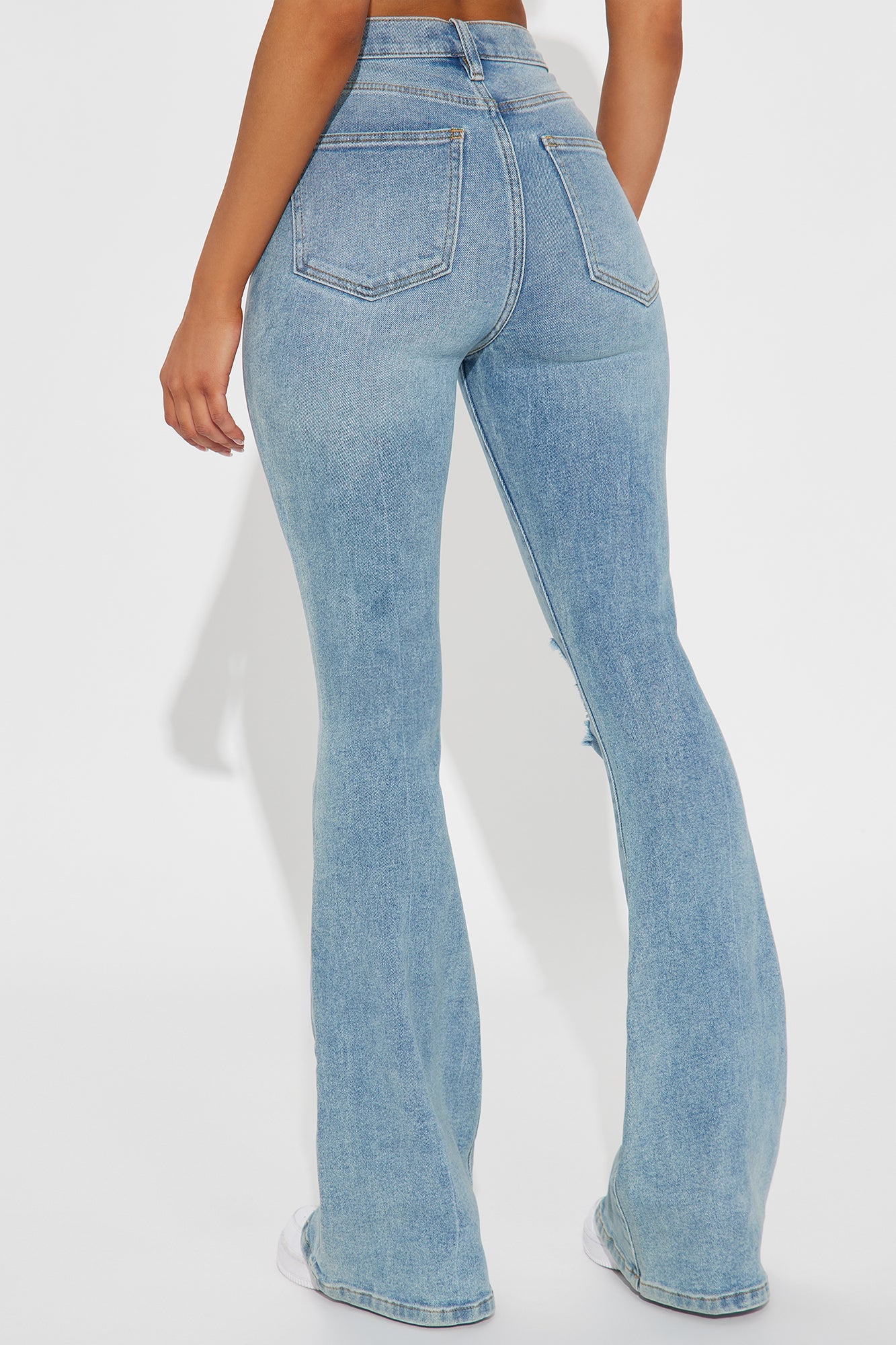Every Now And Then Stretch Flare Jeans - Light Wash
