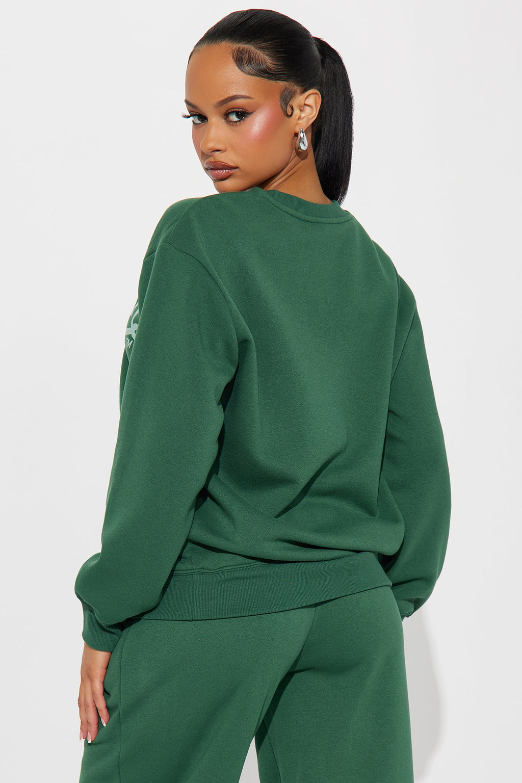 Von Dutch Distressed Crewneck Sweatshirt - Hunter Green