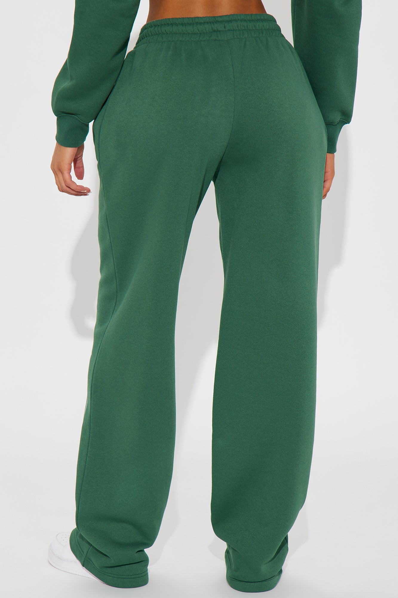 Von Dutch Distressed Wide Leg Pant - Hunter Green