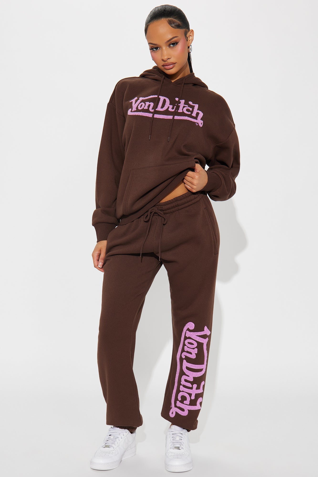 Von Dutch Patch Jogger - Brown