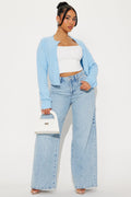 Solange Baggy Wide Leg Jeans - Vintage Wash