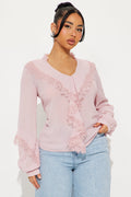 Leona Ruffle Top - Mauve