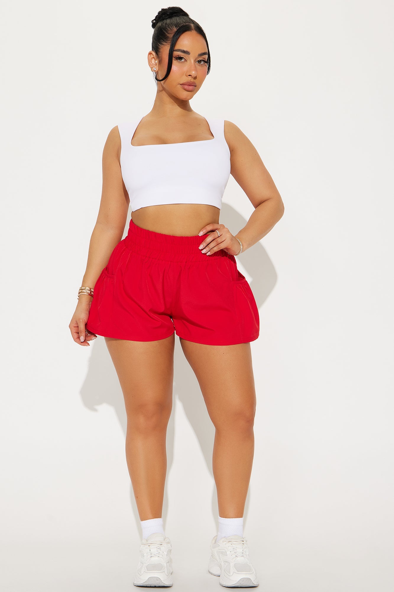 Team Player Active Running Short - Red