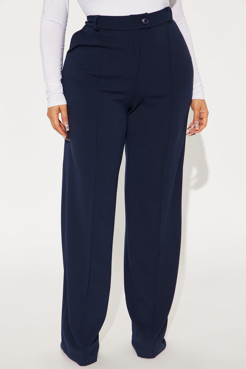 Tall Heidi Wide Leg Trouser Pant - Navy