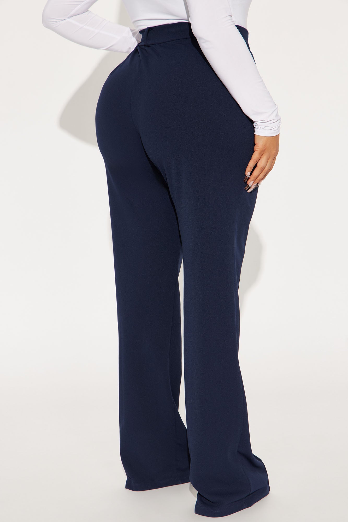 Tall Heidi Wide Leg Trouser Pant - Navy