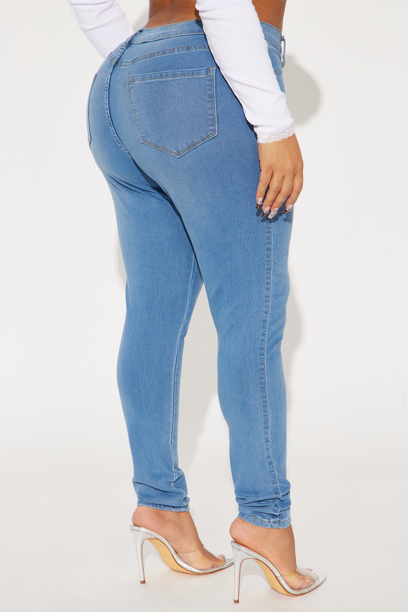 Colette Classic High Rise Skinny Jeans - Light Blue Wash