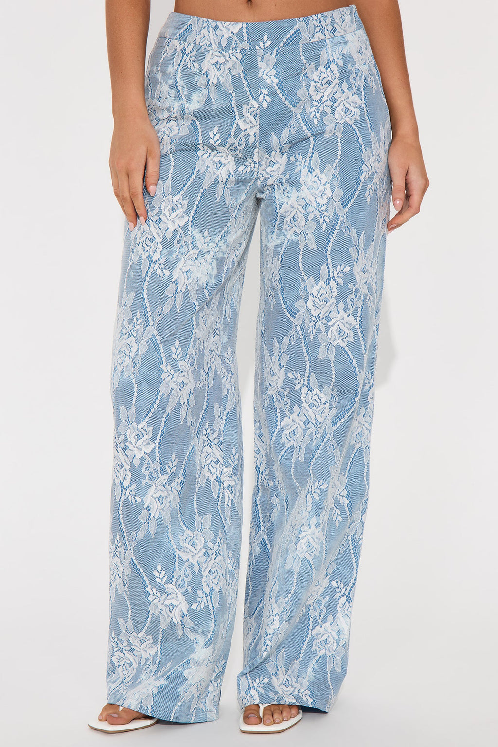 Marietta Lace Pant - White/combo