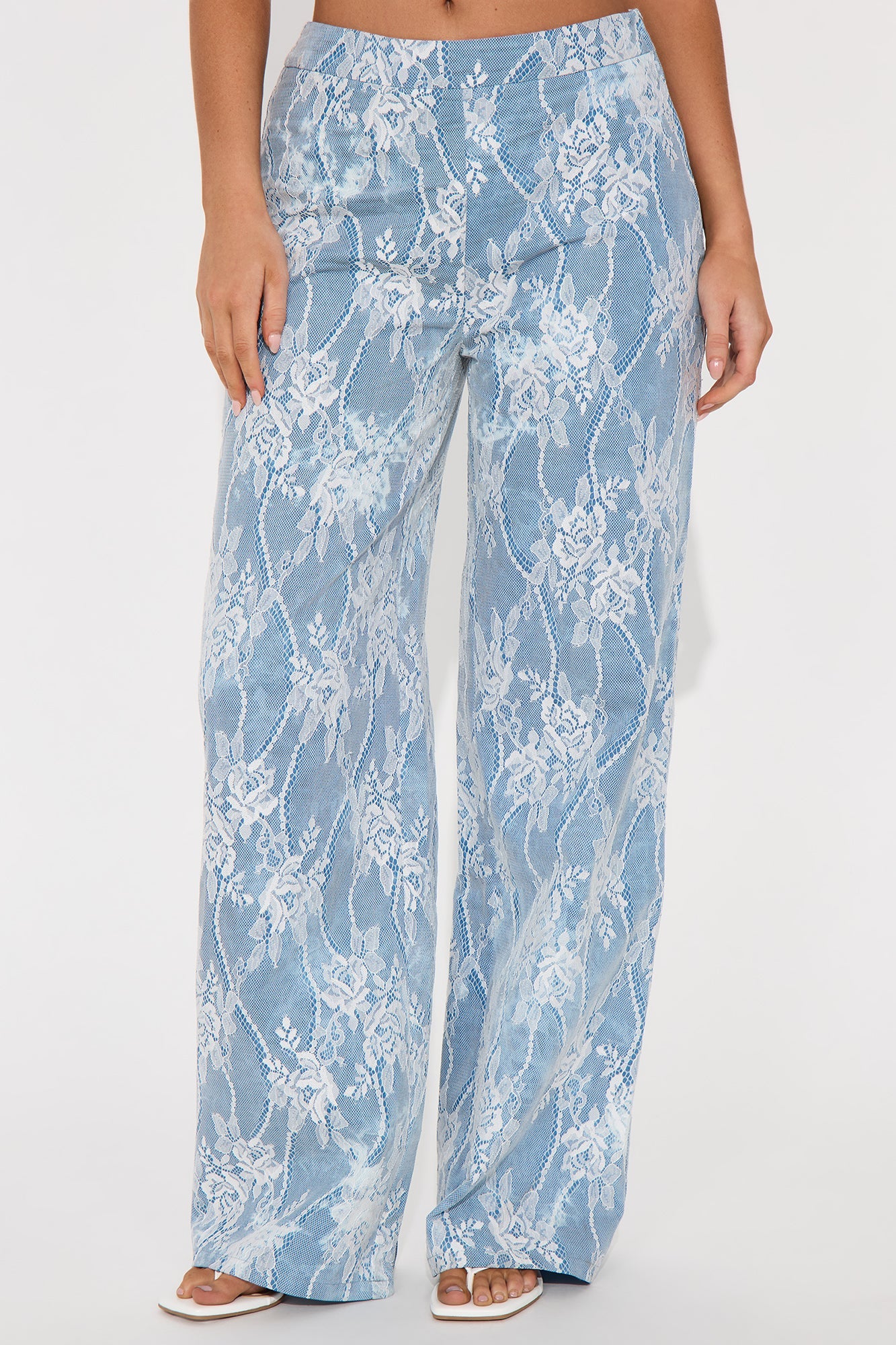Marietta Lace Pant - White/combo
