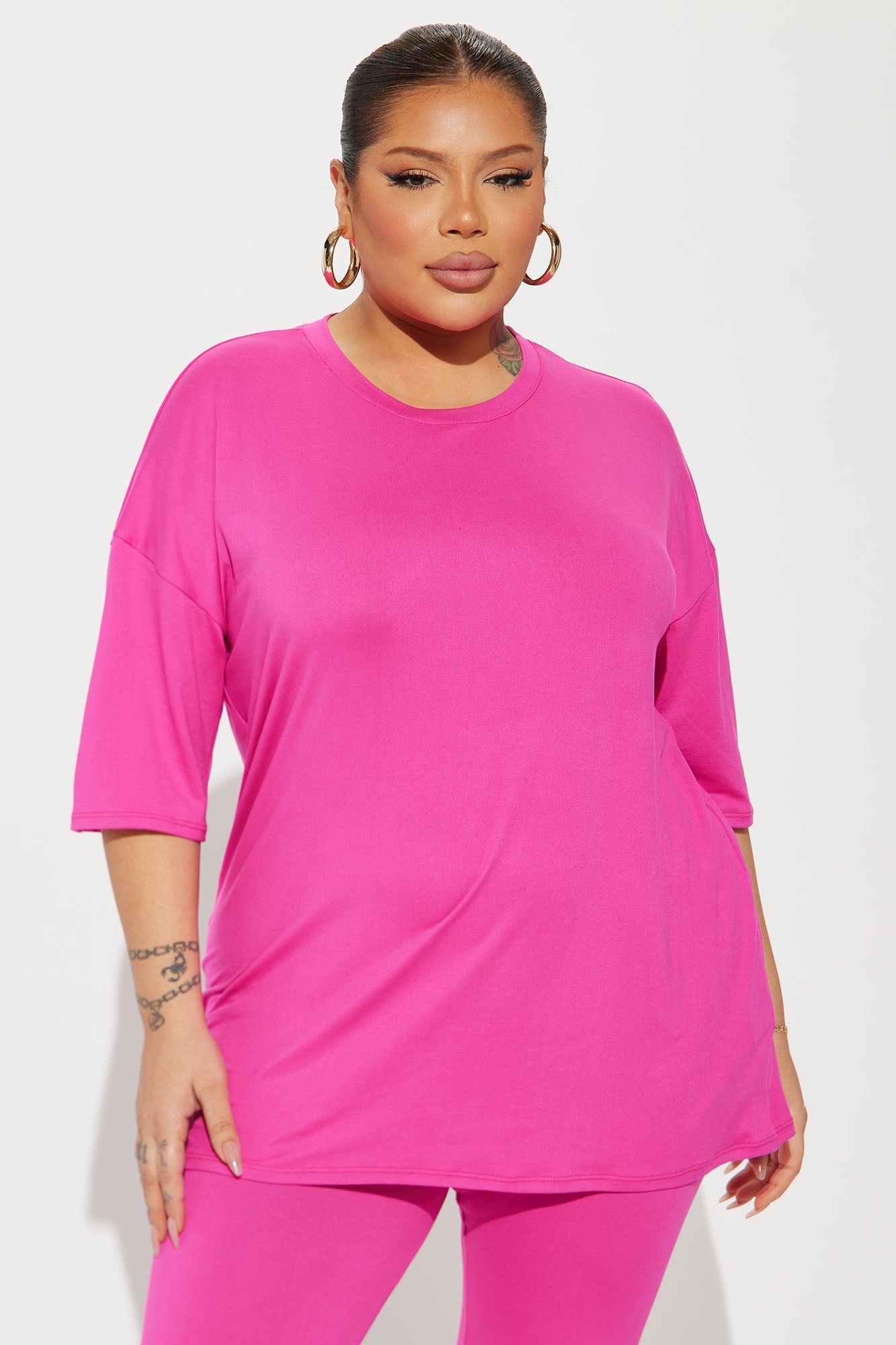 Weekend Vibes Legging Set - Fuchsia