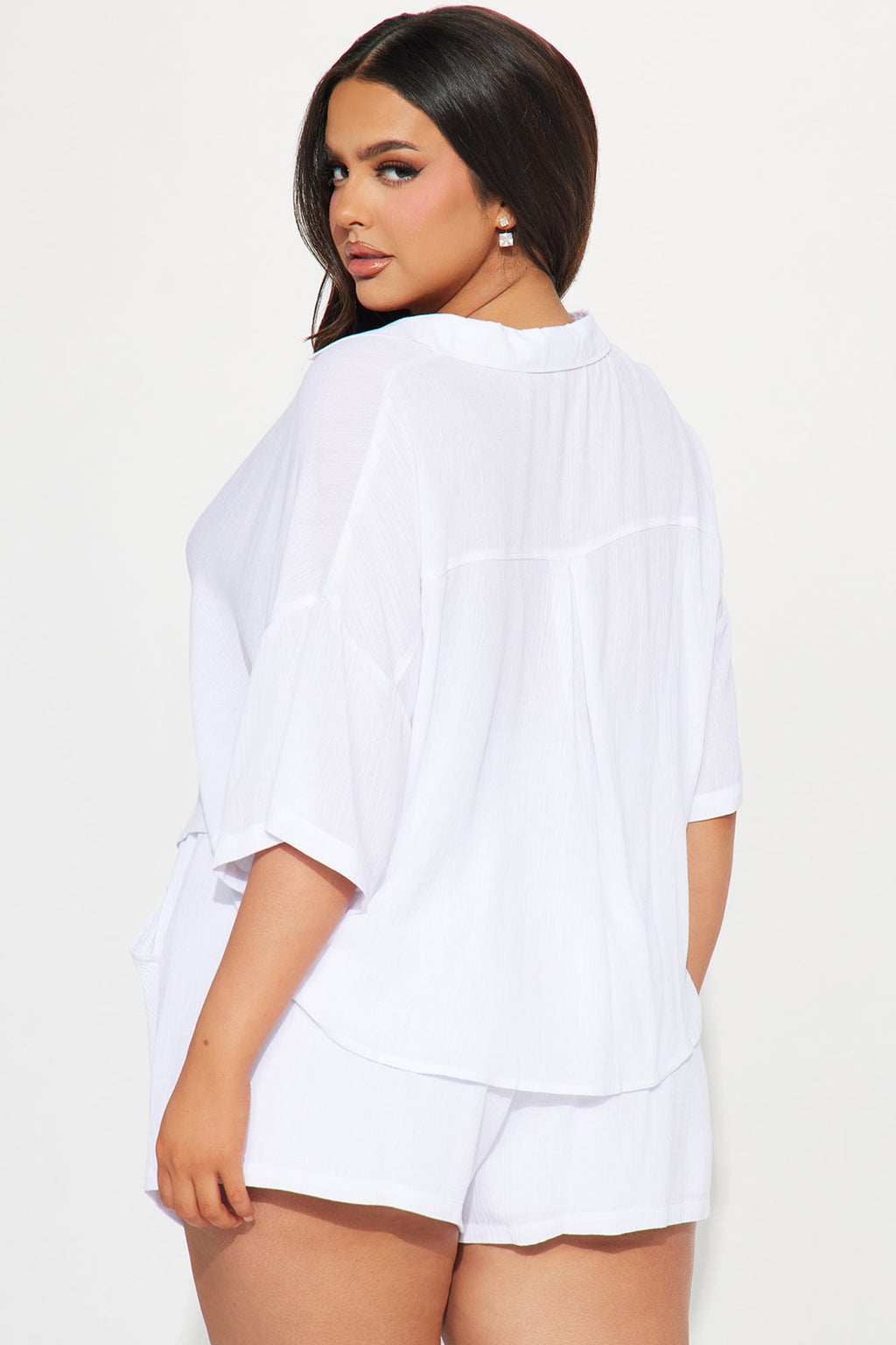 By The Coast Gauze Short Set - White