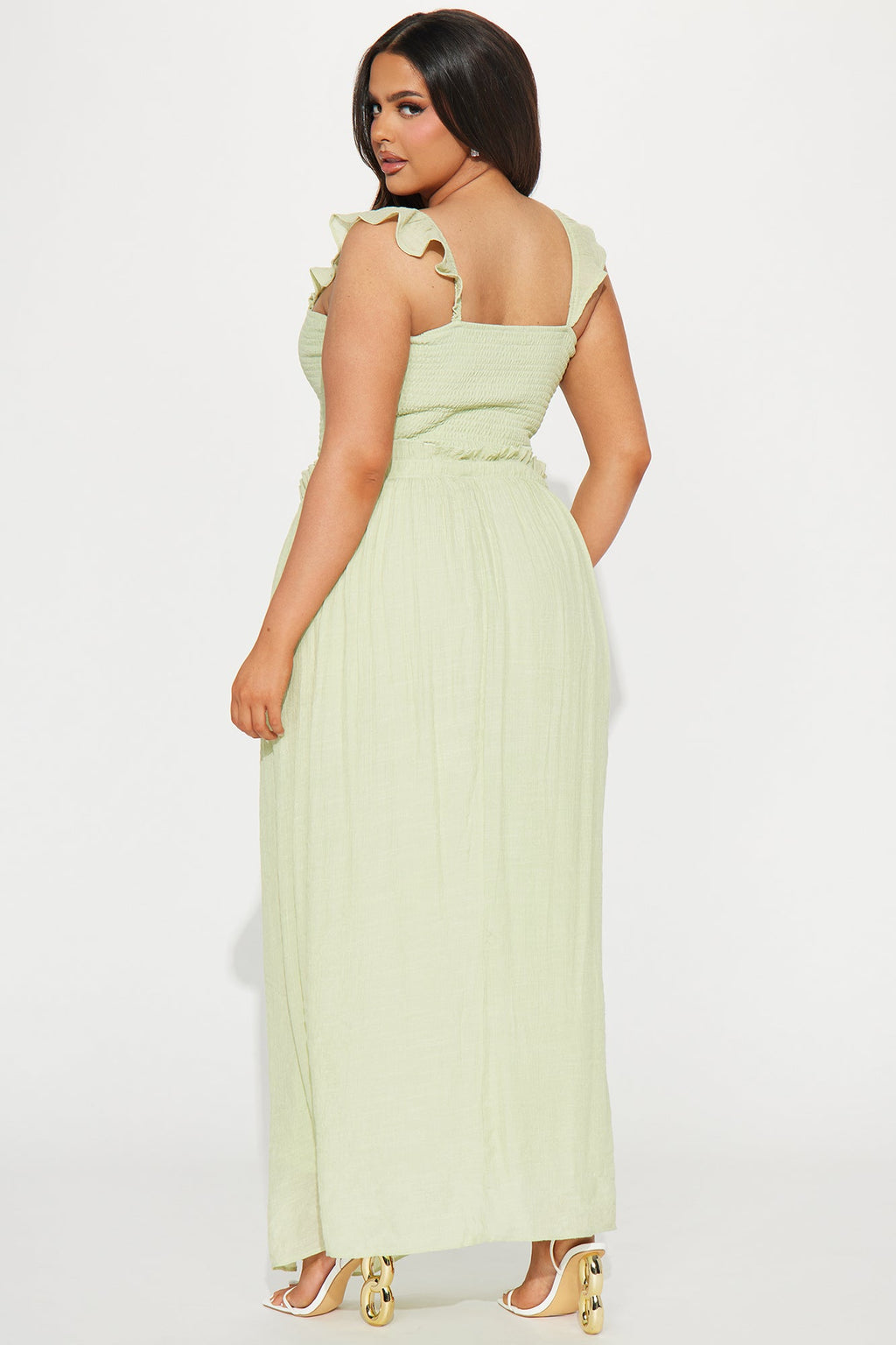 Nicholle Gauze Skirt Set - Sage