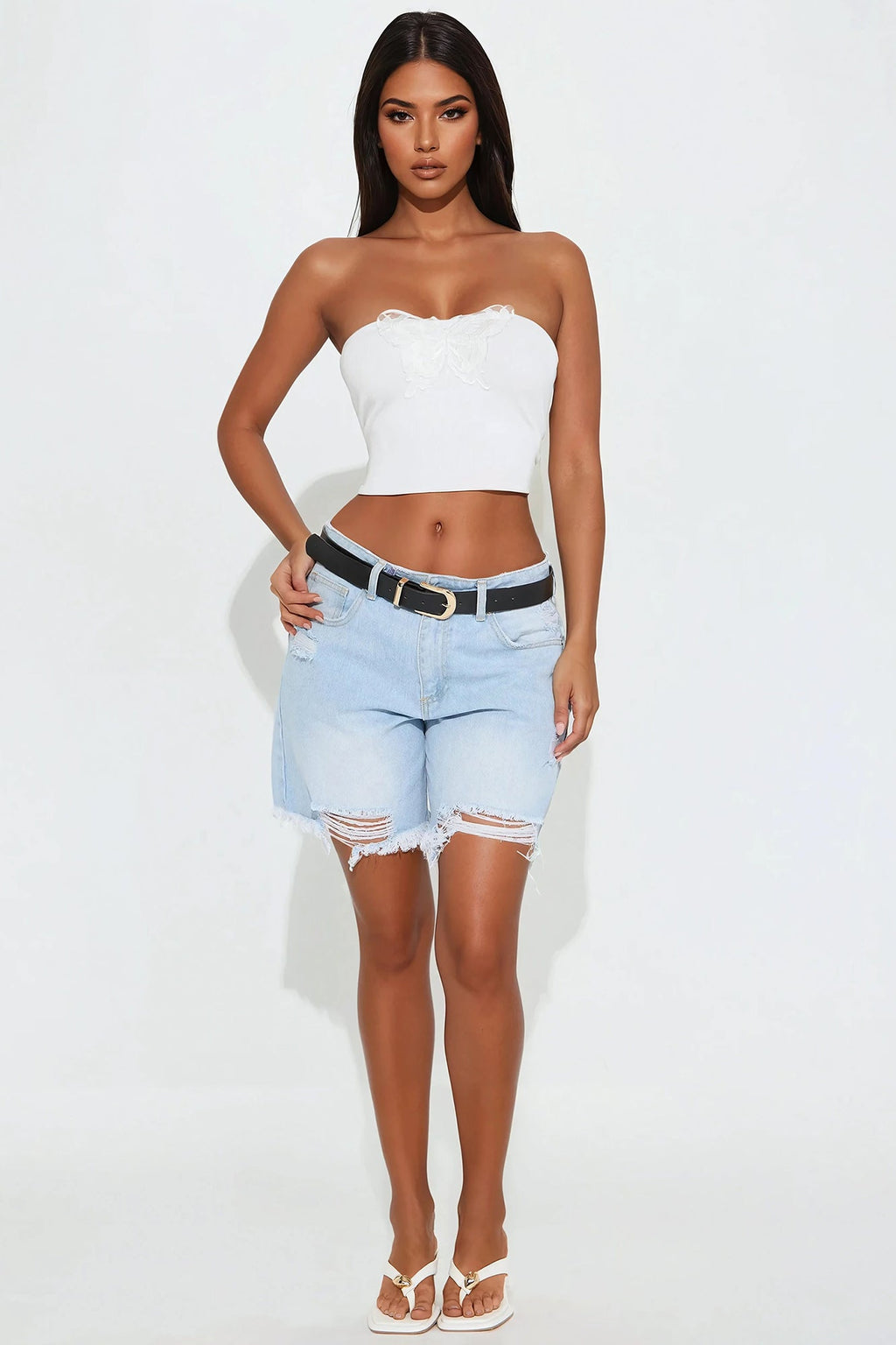 Fly Away With Me Tube Top - White