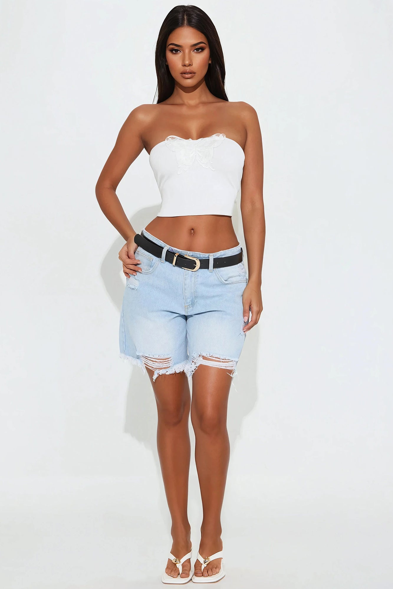 Fly Away With Me Tube Top - White