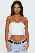 Fly Away With Me Tube Top - White