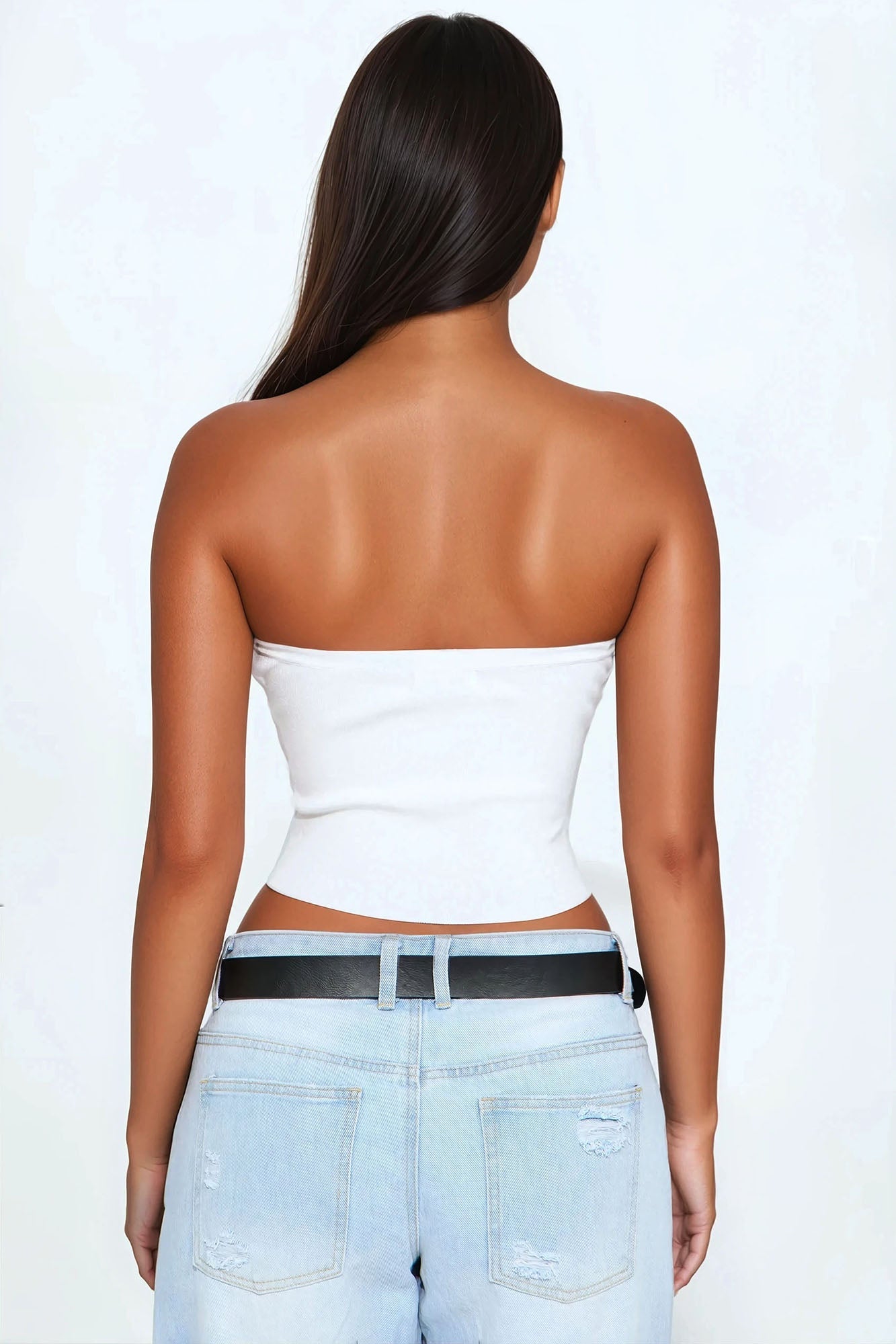 Fly Away With Me Tube Top - White