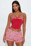 Modern Muse Corset Top - Red
