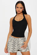 Olivia Halter Top - Black