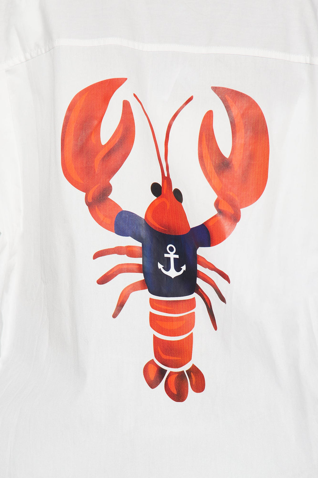 Seaside Lobster Poplin Shirt - White