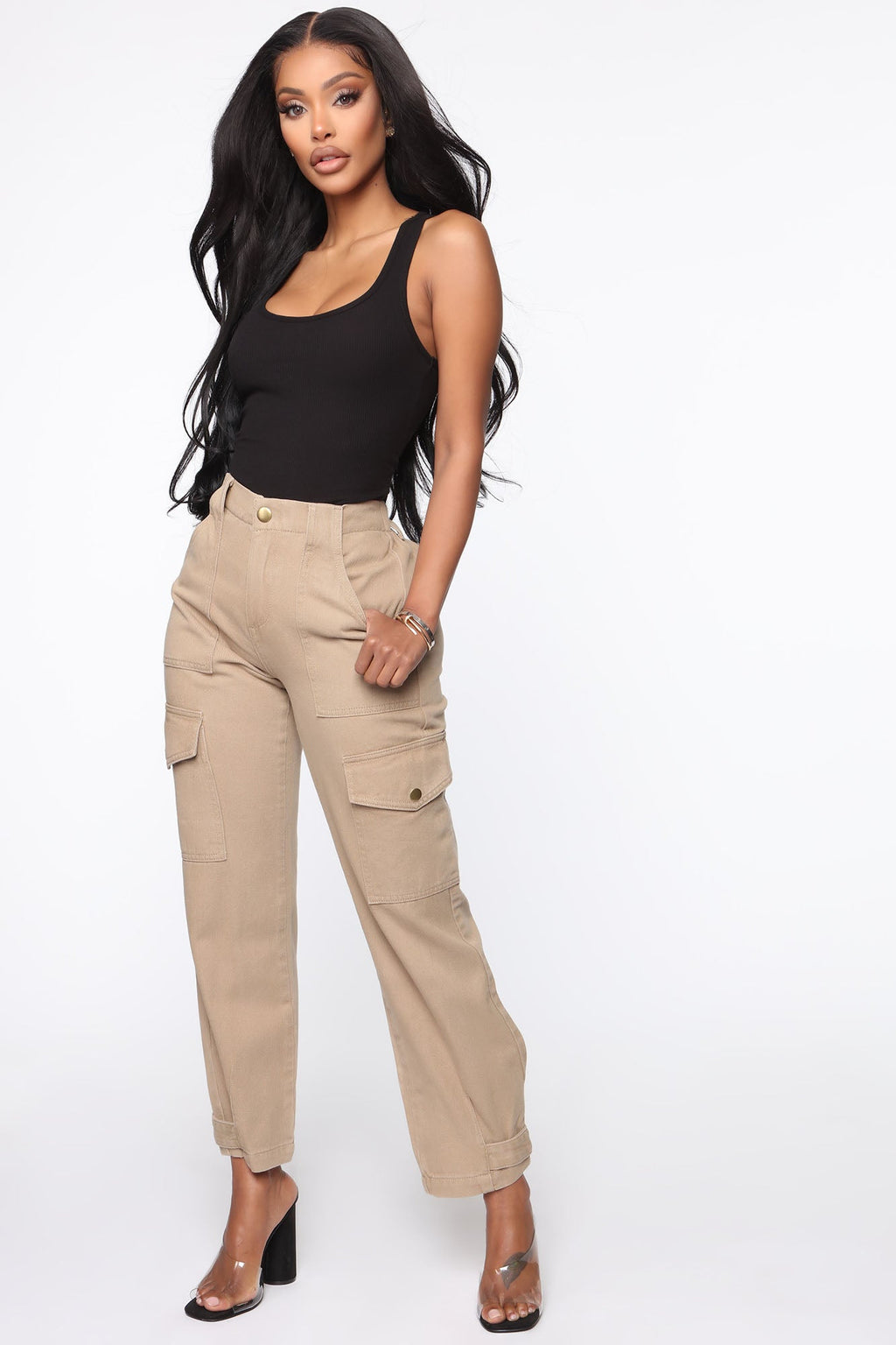 Essential Racer Back Tank Top - Black