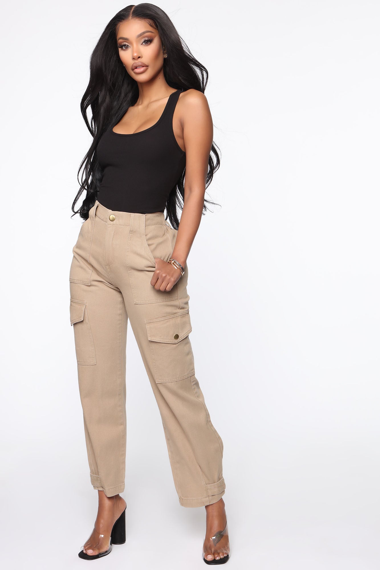 Essential Racer Back Tank Top - Black