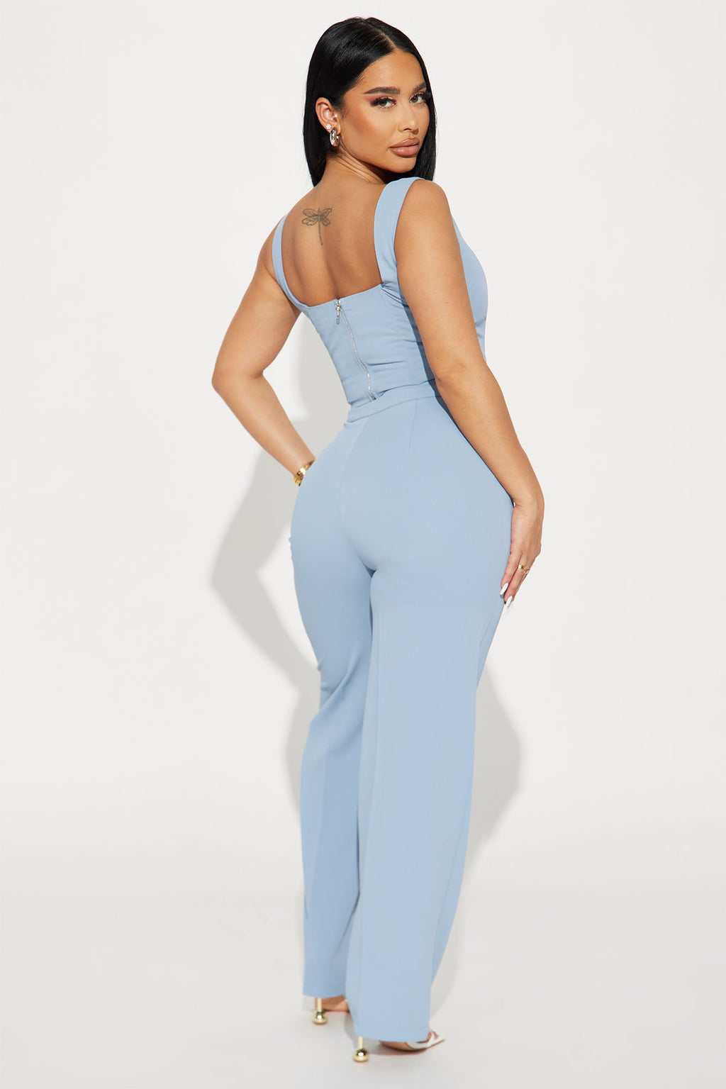 Karol Corset Pant Set - Slate Blue
