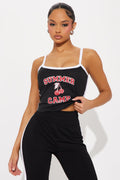 Summer Camp Cropped Cami - Black